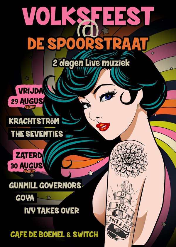 Poster Volksfeest @ Spoorstraat Winterswijk